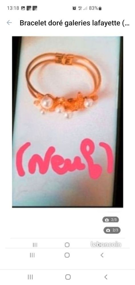 bracelet dor� galeries lafayette ( neuf) 12 Bron (69)