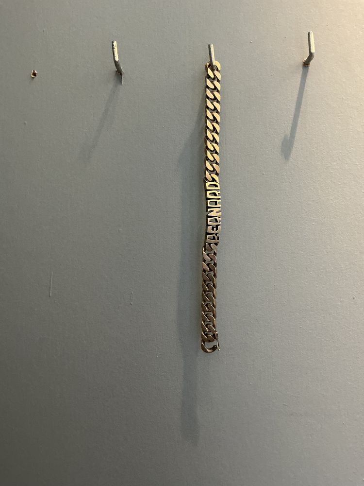 Bracelet. Gourmette neuve s�curit� argent vieilli 90 Steenvoorde (59)