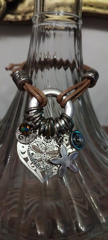 Bracelet m�tal NH2 argent� extensible gr�ce � un anneau 7 �cuisses (71)