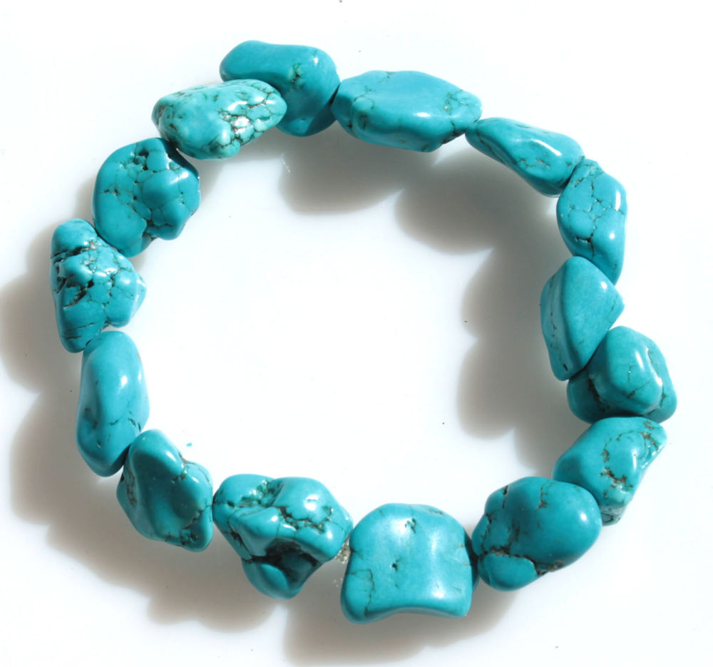 BRACELET EN NUGGETS TURQUOISE PIERRE 18 Nice (06)