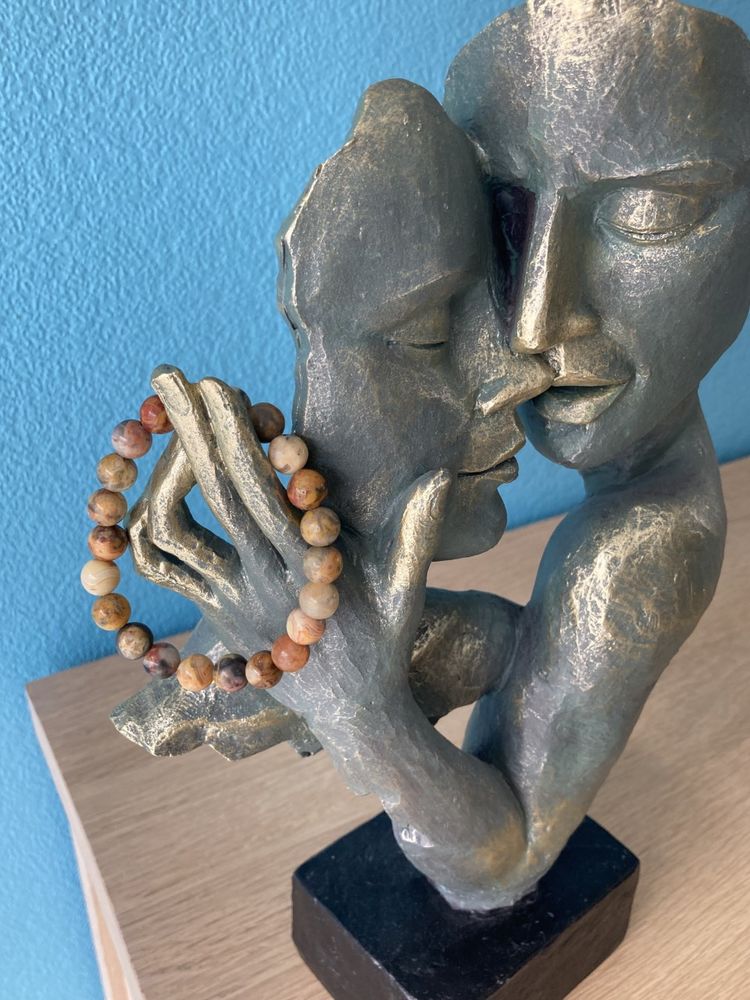 Bracelet en pierres v�ritable 20 cm Agate Crazy Lace perles 11 Briey (54)