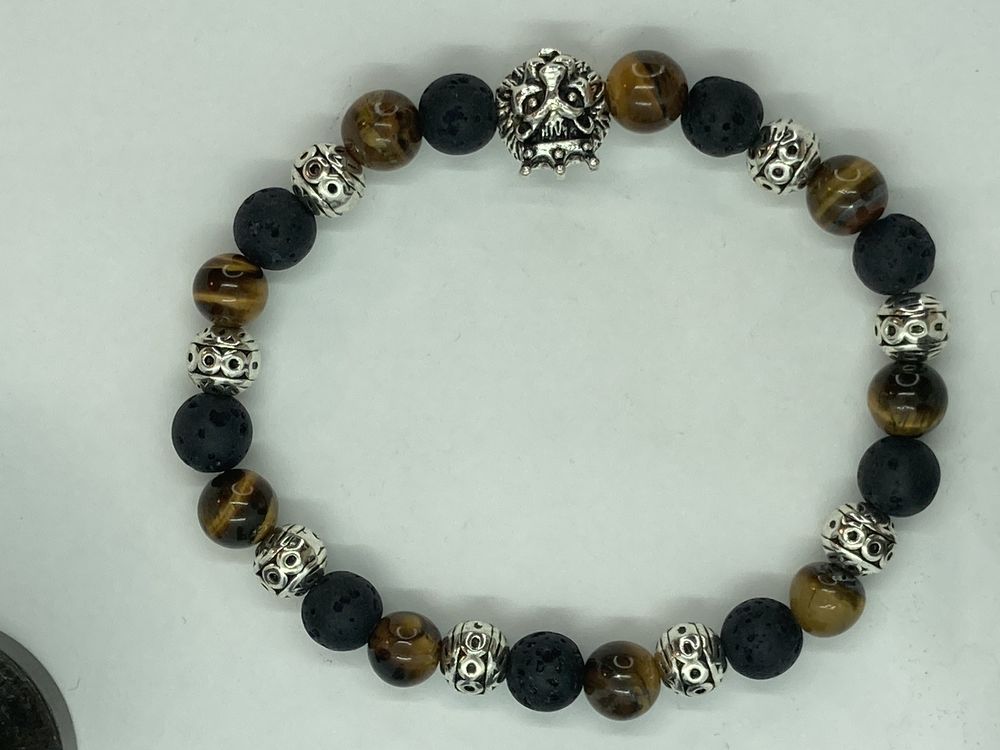 Bracelet pour Homme en v�ritable pierres semi-pr�cieuses ��Protection et Courage�� 13 Bondy (93)