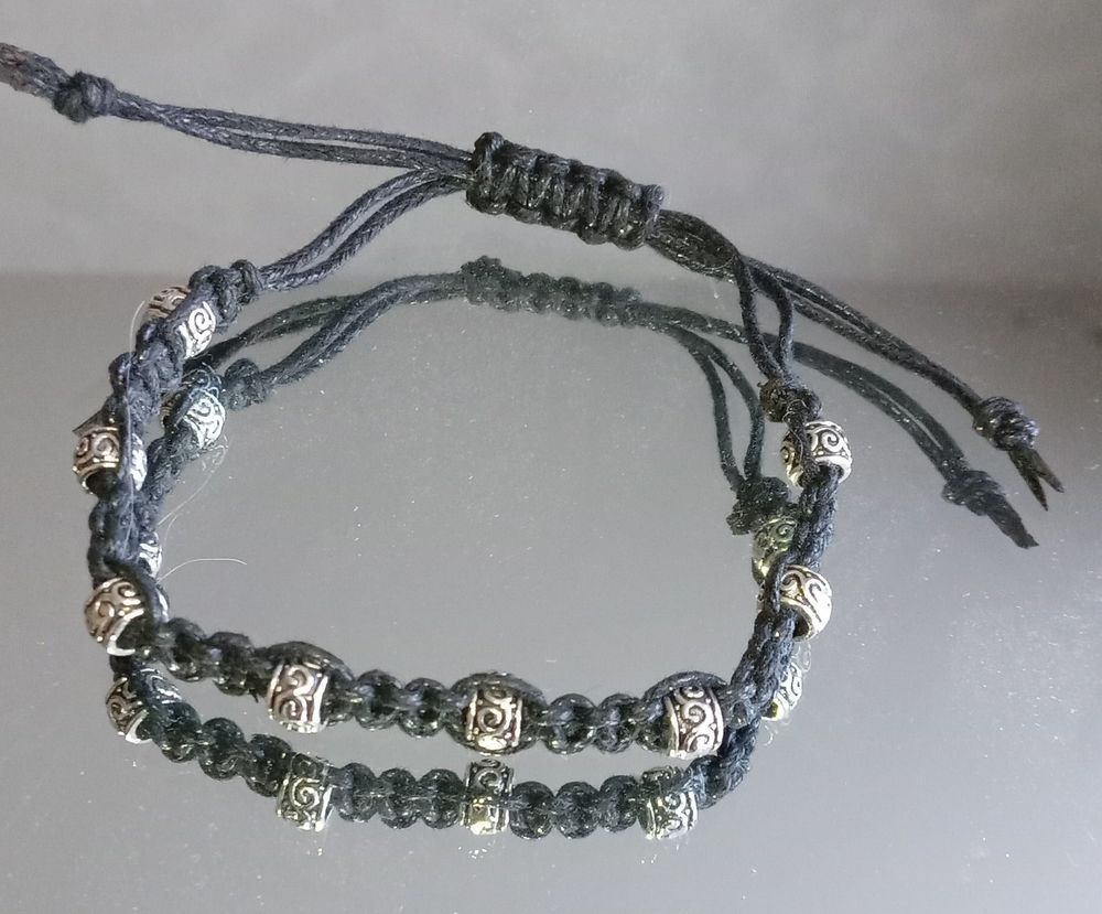 Bracelet shamballa enfant noir et perles tibetaines 5 Roissy-en-Brie (77)