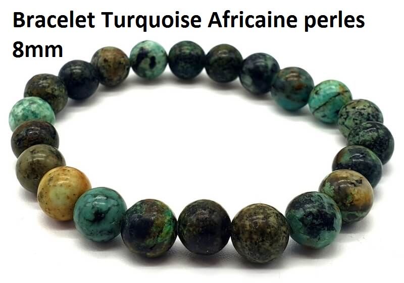 Bracelet Turquoise Africaine perles 8mm neuf 15 Bourecq (62)