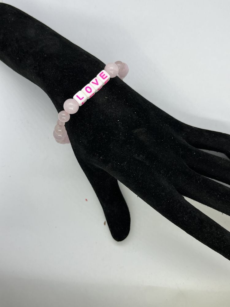 bracelet en v�ritable Quartz rose LOVE 10 Grand'Combe-des-Bois (25)