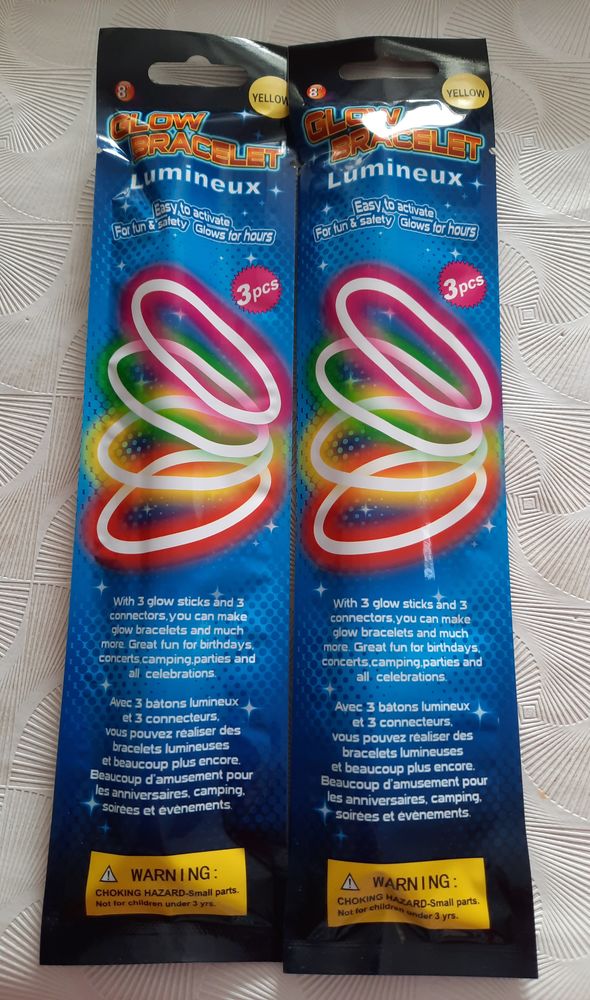 Lot 6 bracelets lumineux pour f�tes - anniversaire- No�l 3 Domart-en-Ponthieu (80)