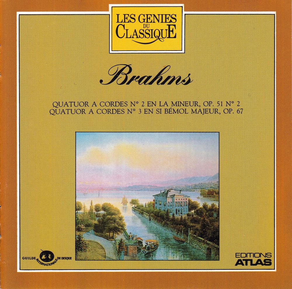 CD Brahms Quatuor � Cordes N�2, Quatuor Cordes N�3,  Jan�?ek 4 Antony (92)