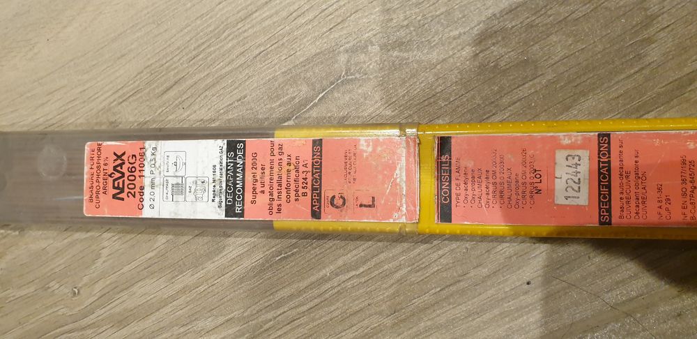 Brasure argent Neva 2006 diam�tre 2mm 115 Saint-Michel-Chef-Chef (44)