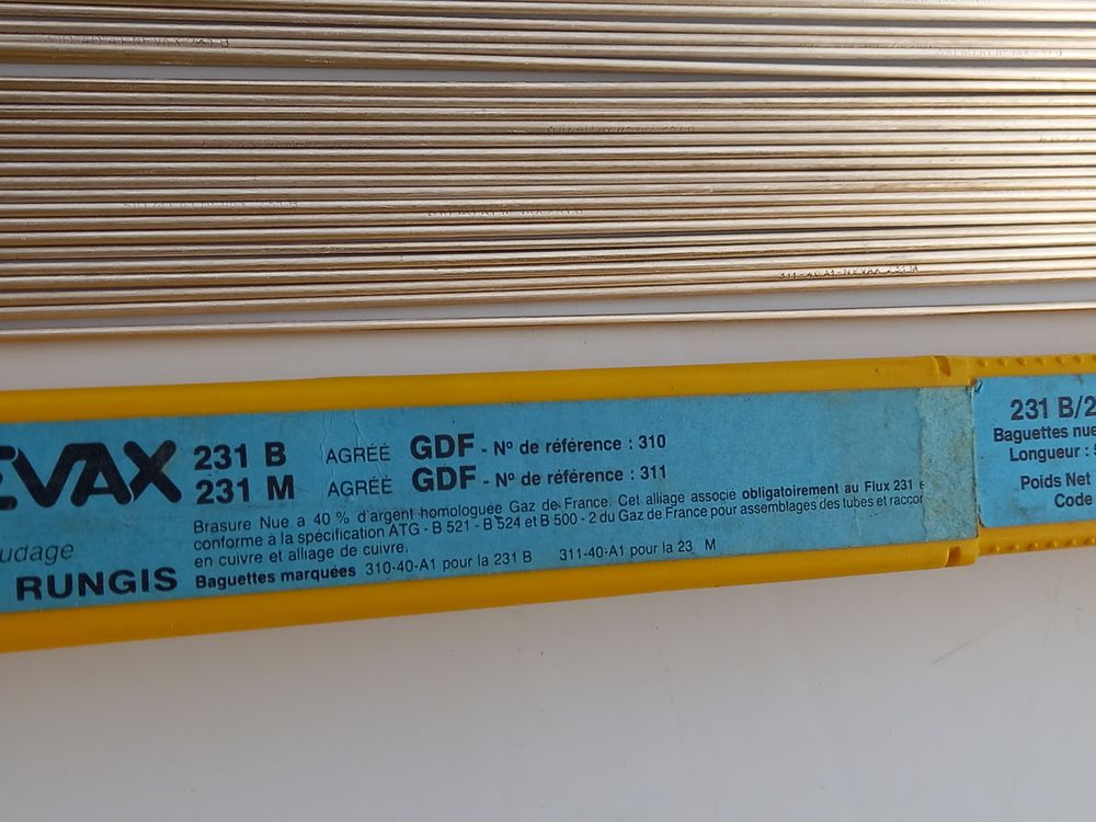 1 kg de brasure 40% d'argent  NEVAX 231 B 350 Antibes (06)