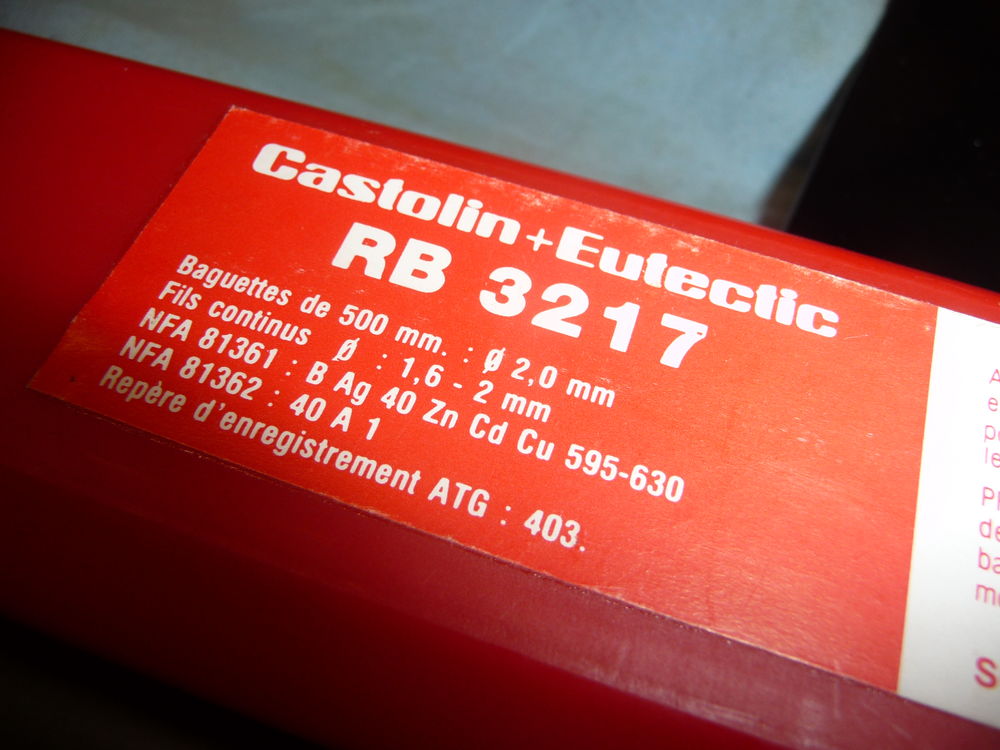 Brasure castolin + Eutectic RB 3217 140 Saint-Quentin-sur-Nohain (58)