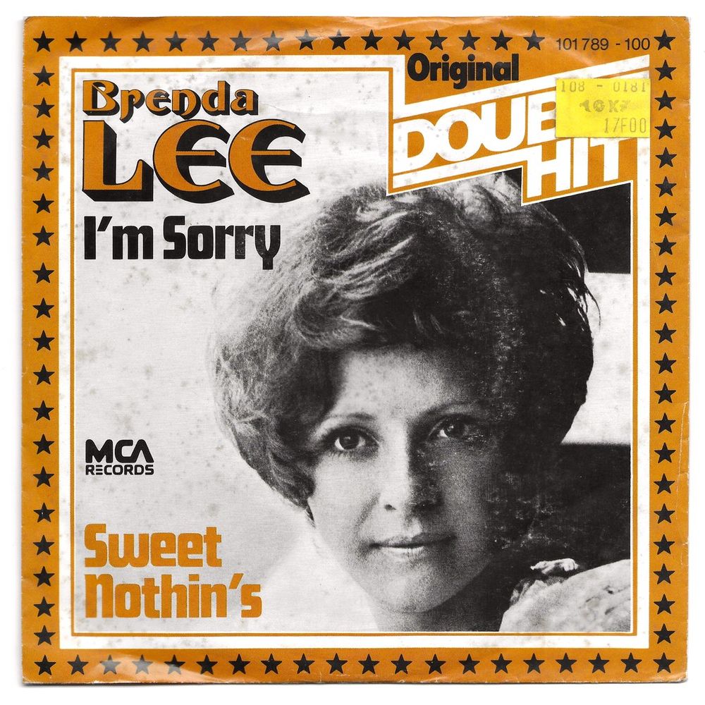 BRENDA LEE -45t- I'M SORRY / SWEET NOTHIN'S - MCA Holl 1977 3 Tourcoing (59)