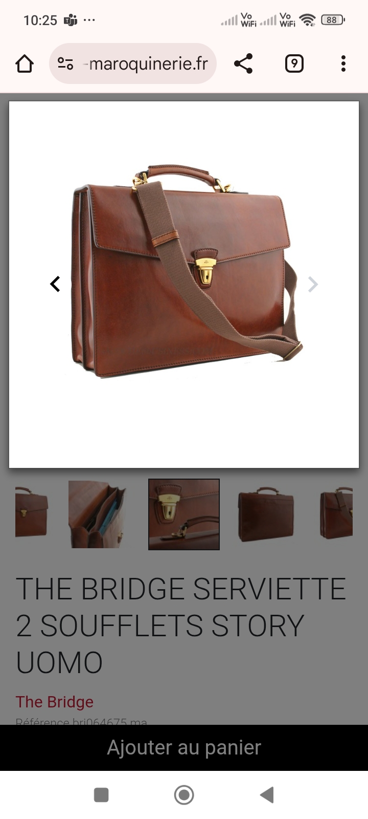 THE BRIDGE Serviette 2 soufflets STORY UOMO 270 Niort (79)