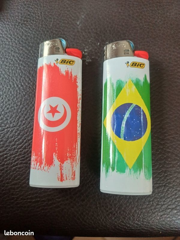 Briquet Bic Br�sil et Tunisie neuf fonctionne 5e le lot 5 Viriat (01)