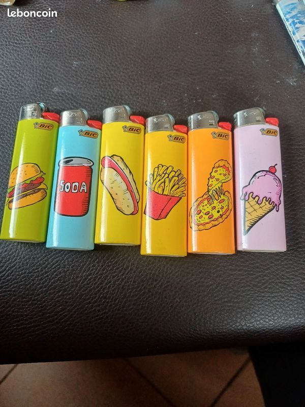 6 briquets Bic neuf s�rie fast food fonctionne ve nte en lot 30 Viriat (01)