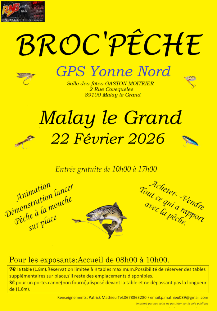 BROC P&Ecirc;CHE 0 Malay-le-Grand (89)