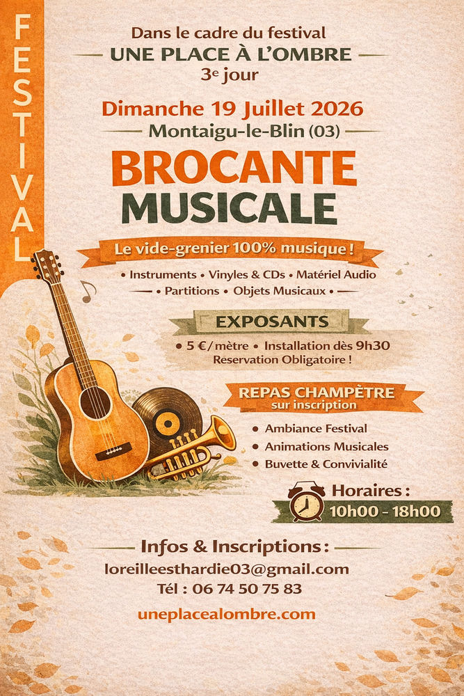 Brocante musicale &agrave; Montaigu le Blin (03) 0 Montaigu-le-Blin (03)