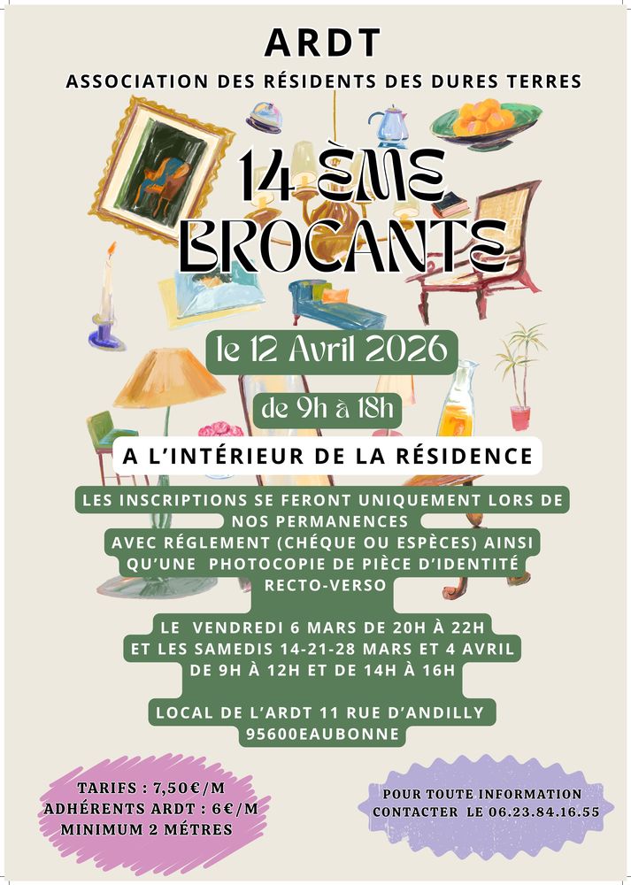 BROCANTE VIDE-GRENIER EAUBONNE LE 12/04/2026 0 Eaubonne (95)