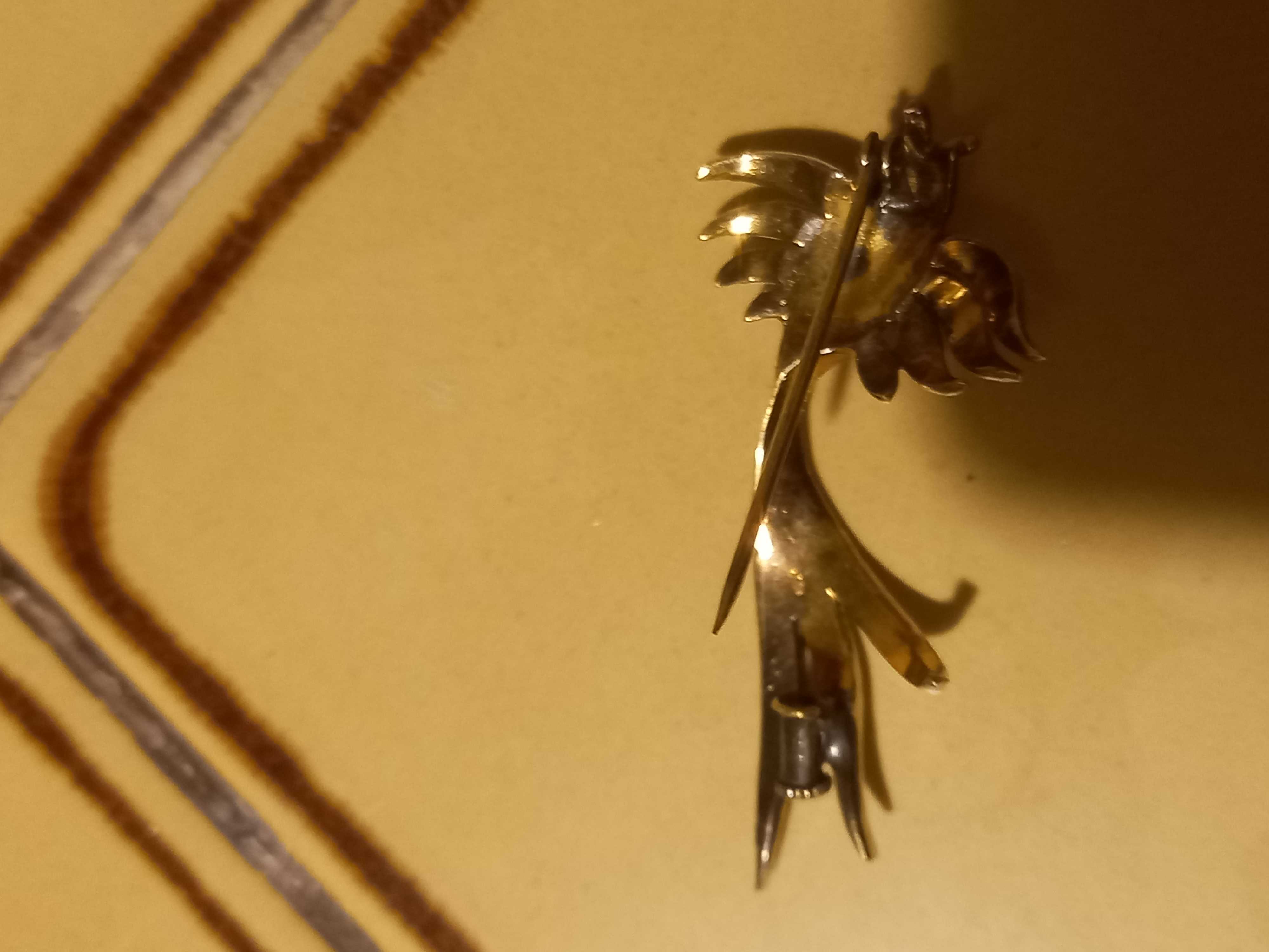 broche ancienne plaque or et strass 150 B�ziers (34)