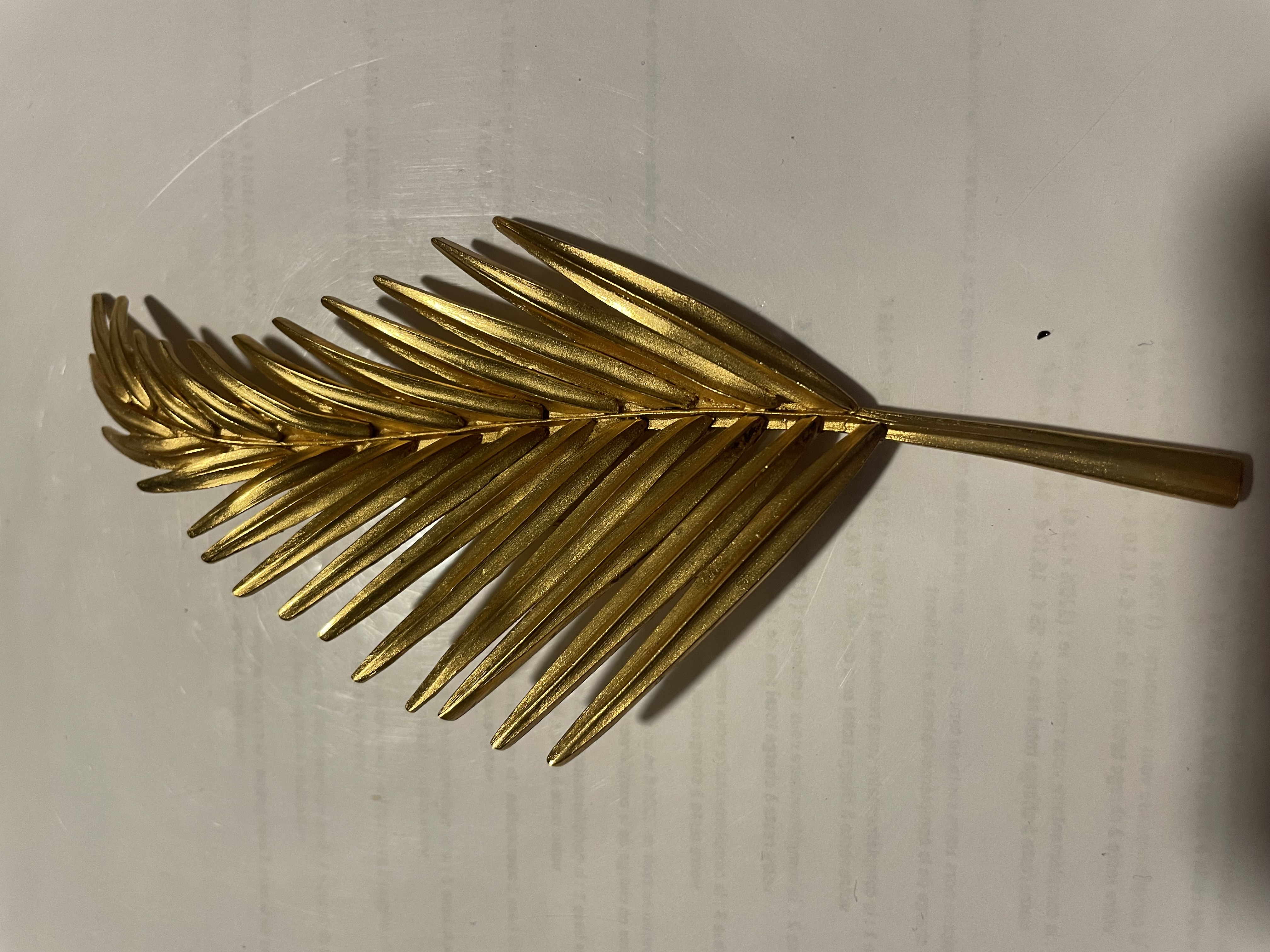 Broche dor�e Feuille palmier GM ANTIGONA 70 Vigneux-sur-Seine (91)