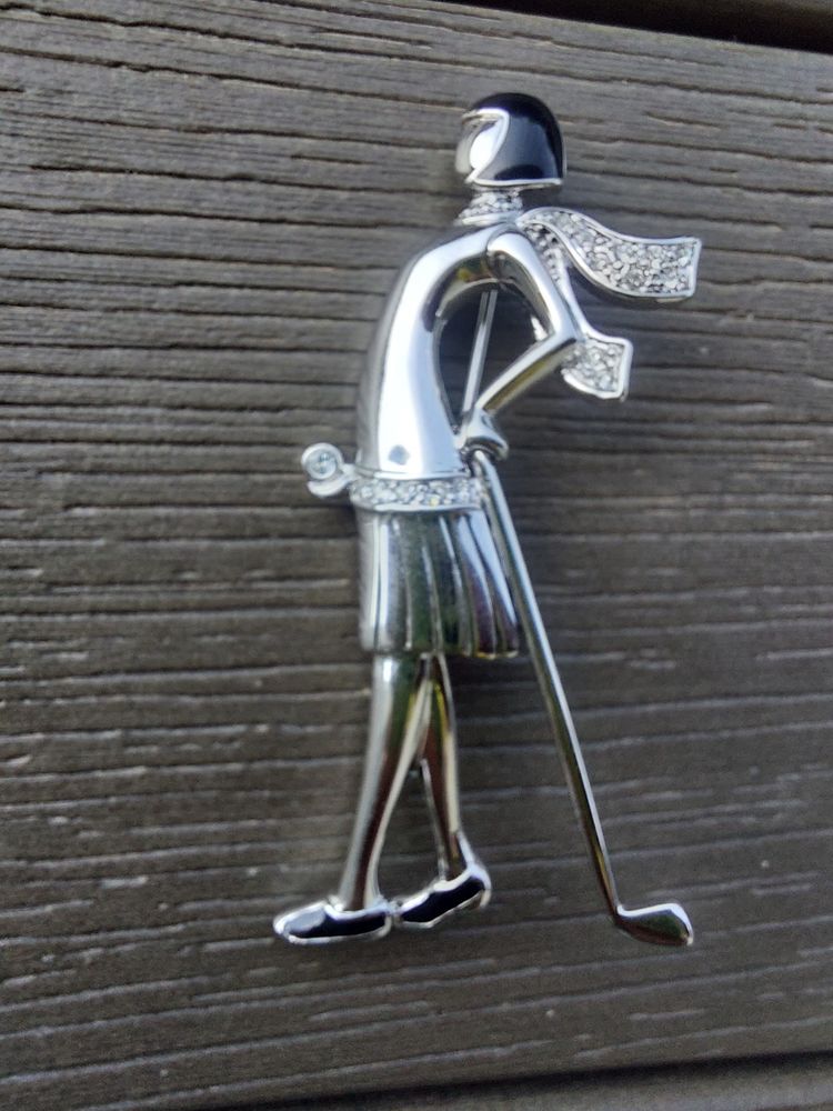  Broche golfeuse en rodhium, 45 Grenoble (38)