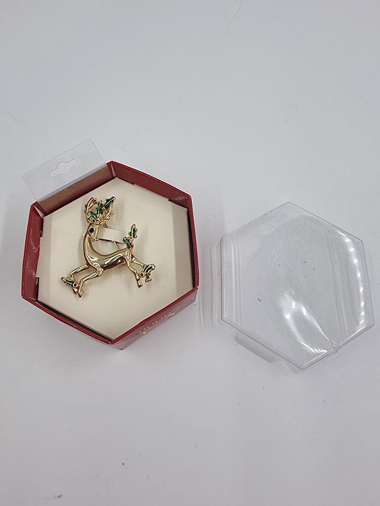 Broche de No�l vintage neuf sous blister 5 Vulbens (74)