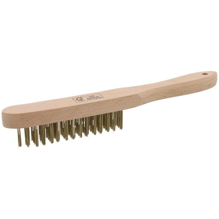 Brosse m�tallique en bois  28 50 cm laiton 3 Lens (62)