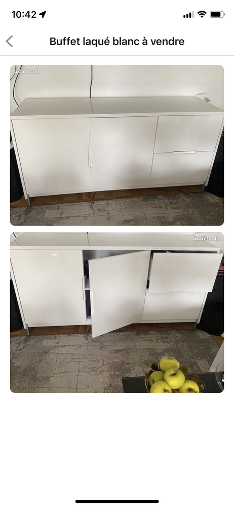 Buffet blanc laqu� 160 Saint-Maur-des-Foss�s (94)