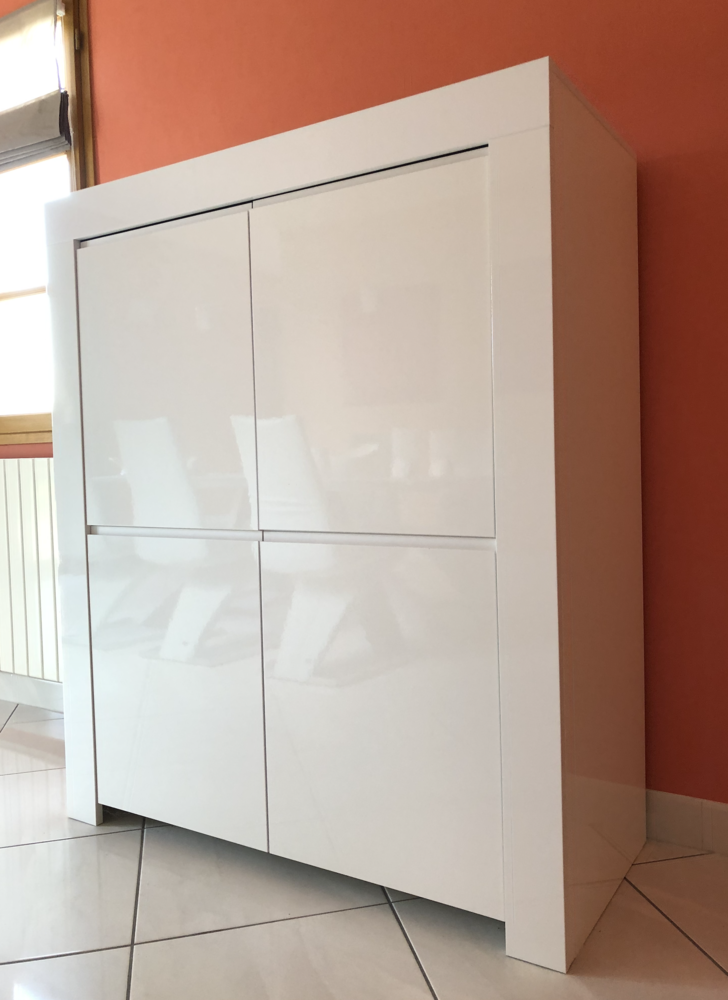 Buffet blanc laqu� carr� 210 Dracy-le-Fort (71)