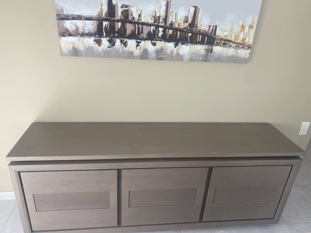 Buffet en bois gris moderne 400 Lattes (34)