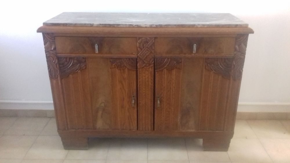 Buffet bois et marbre 100 Croix (59)