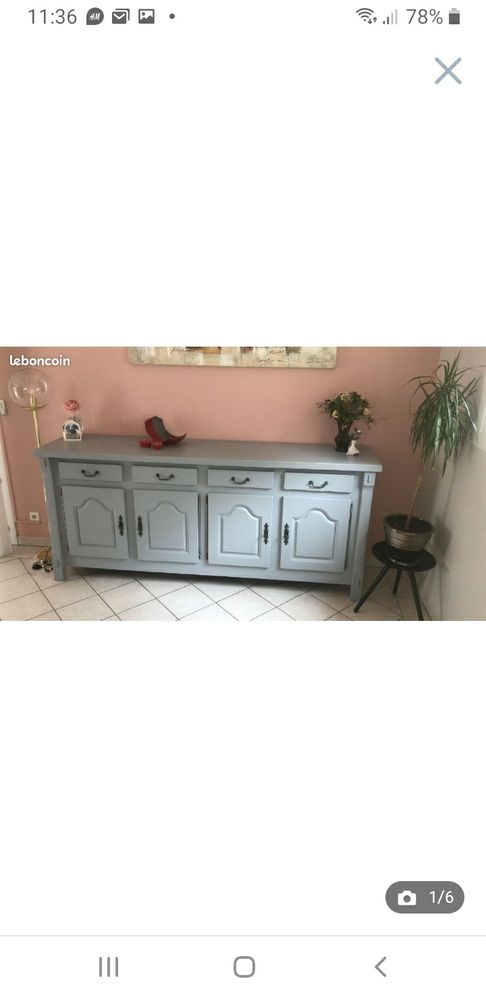 Buffet en ch�ne massif 4 portes customis� 120 Montauban (82)