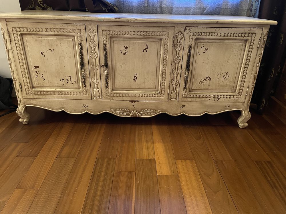 Buffet enfilade bois ancien provincial shabby 250 Chaumontel (95)