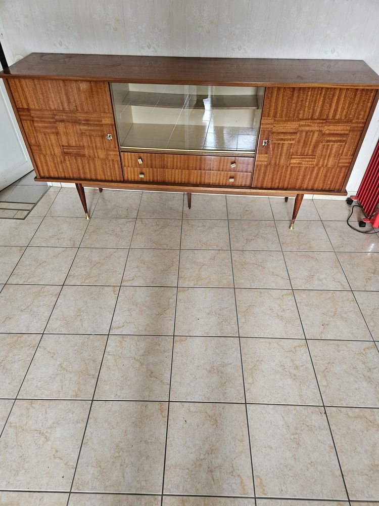 buffet laqu� vintage en bois 400 Mervent (85)