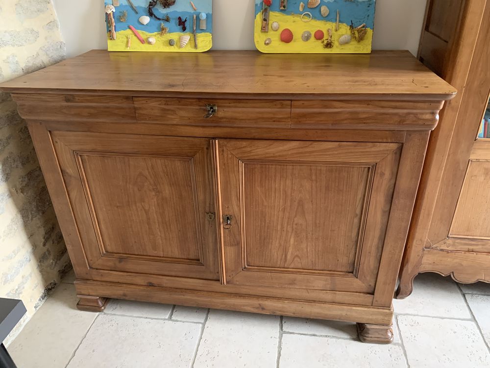 Buffet bas de style Louis Philippe en merisier 450 Ploz�vet (29)