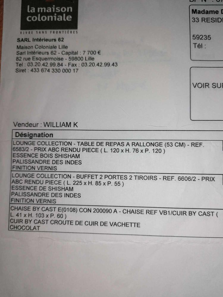 Buffet et/ou table lounge maison coloniale 260 Thumeries (59)