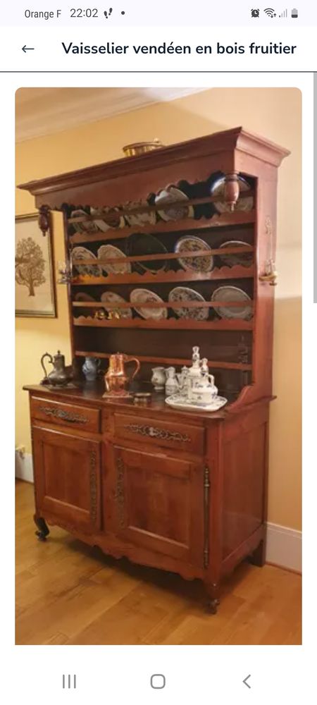 Buffet vaisselier vend�en en bois fruitier 150 Asni�res-sur-Seine (92)