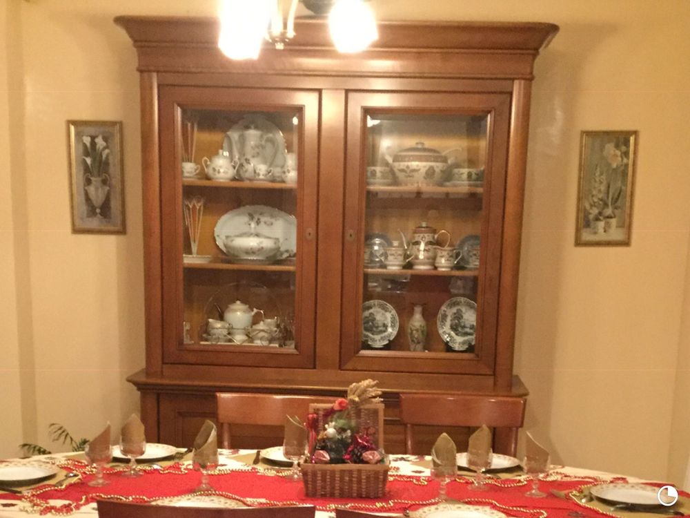 Buffet Vitr� en bois merisier style Louis Philippe 950 Beauvais (60)