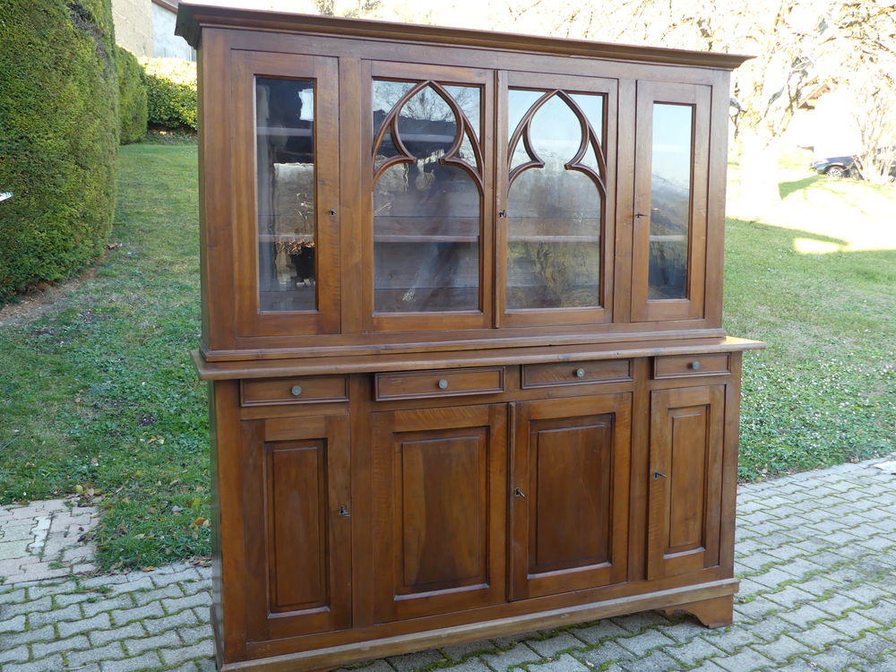 Buffet + vitrine - Bois brut - noyer 2000 Cessieu (38)