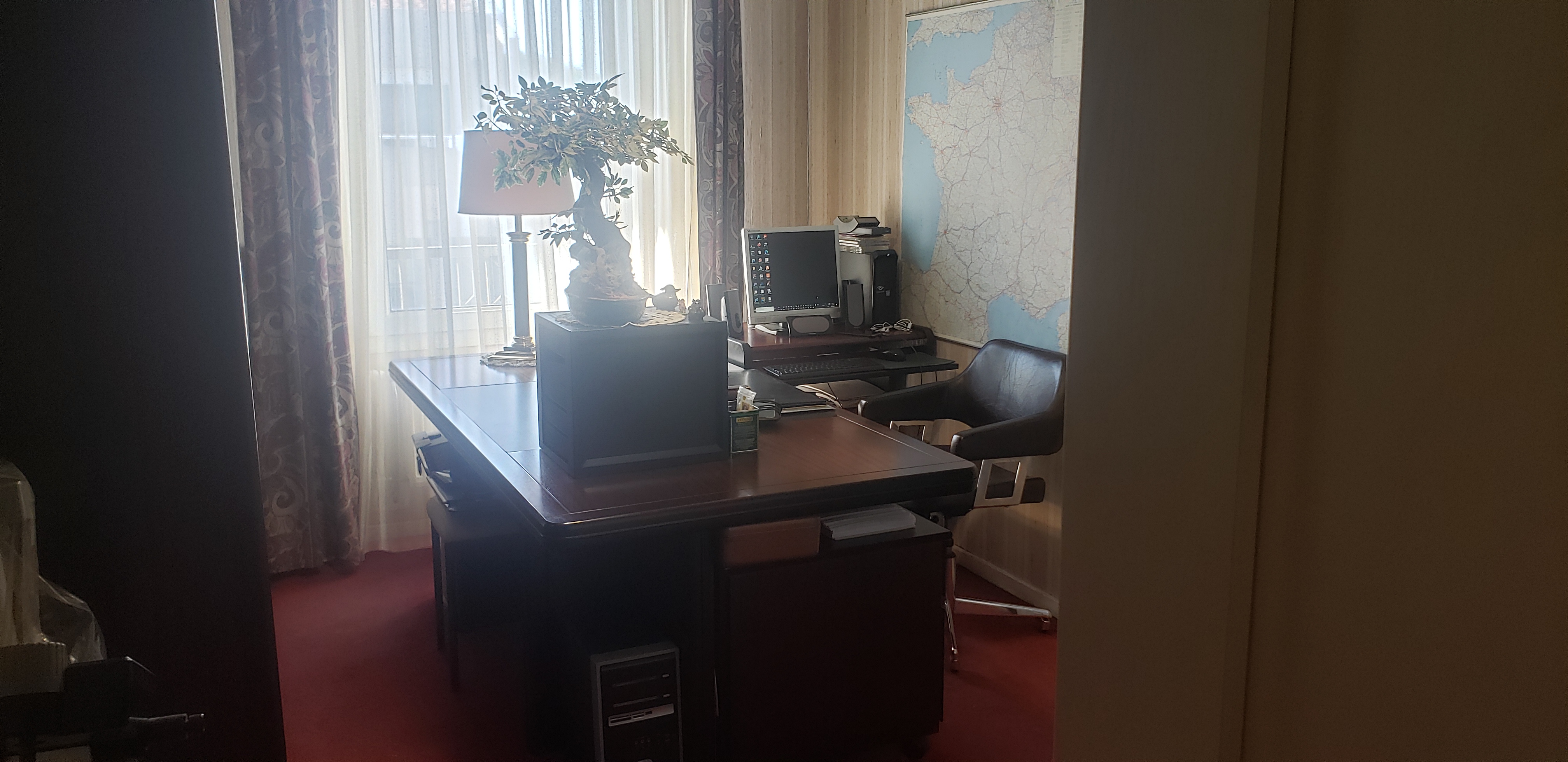 Bureau acajou avec biblioth�que 380 Oullins (69)