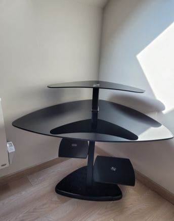 Bureau d'angle design en verre tremp� noir 30 Saint-Denis-en-Val (45)