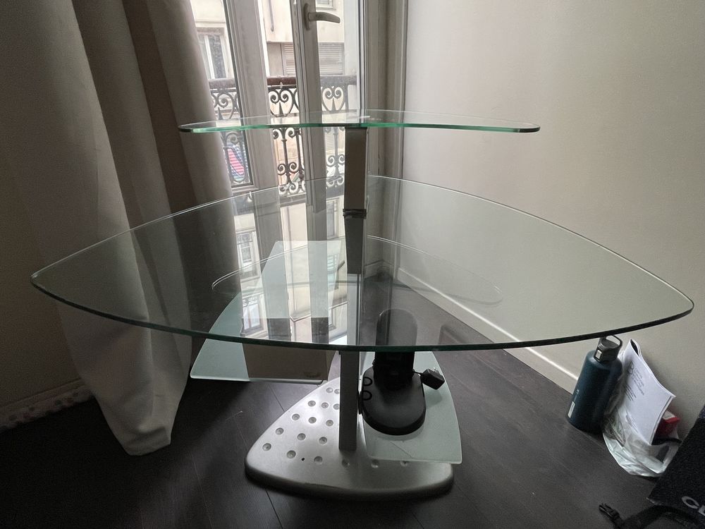 Bureau d'angle en verre + chaise scandinave 60 Paris 11 (75)