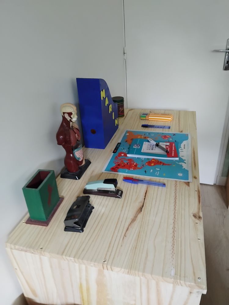 Bureau en pin artisanal 145 Saint-Malo (35)
