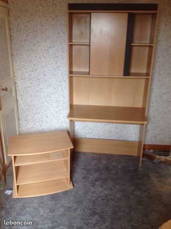bureau avec chaise + meuble t�l� 40 Rai (61)