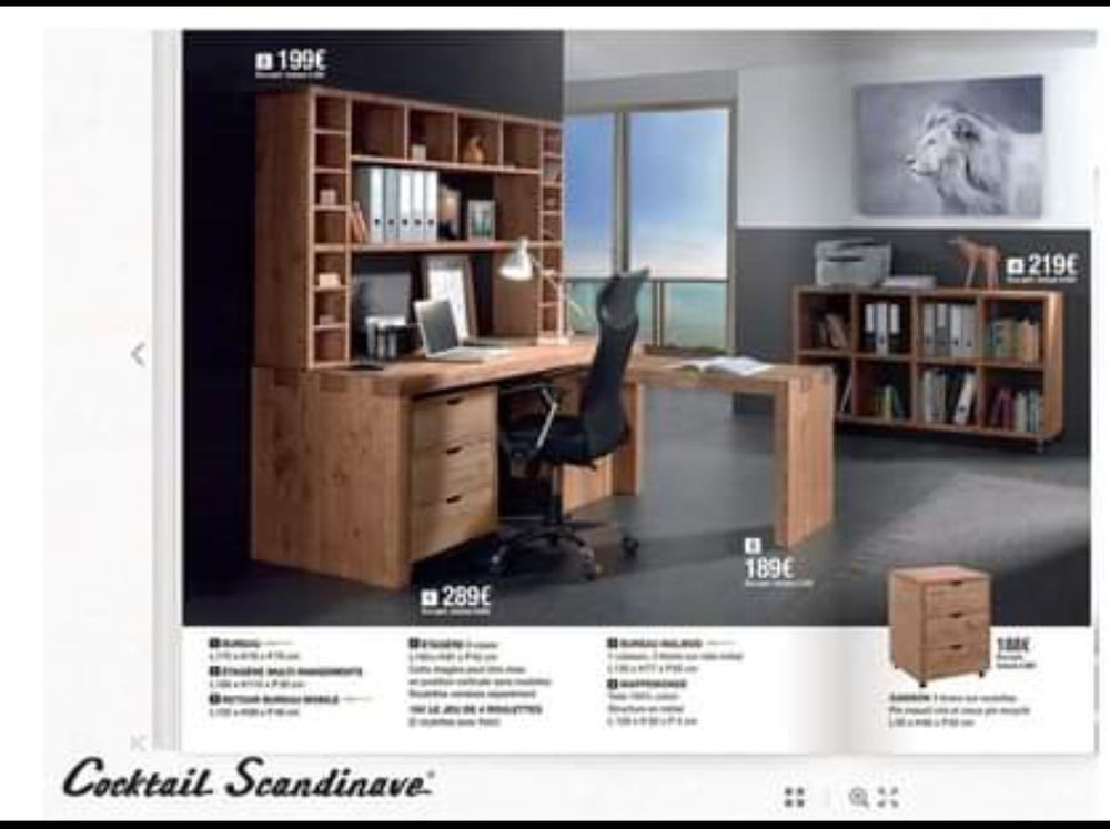 Bureau complet   rangements   retour bureau   caisson. 300 Saint-Andr�-lez-Lille (59)