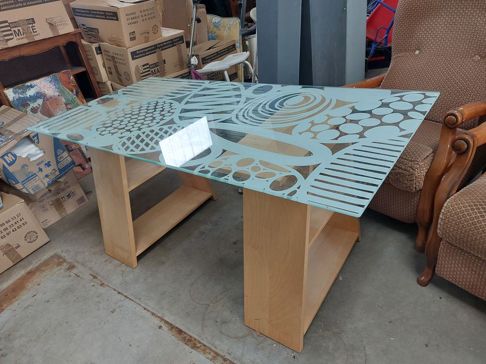 Bureau dessus verre s�rigraphi� 0 Caen (14)