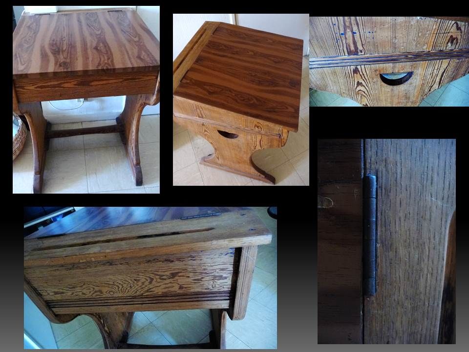 Bureau �colier bois ancien 190 Nice (06)