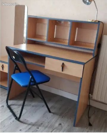 Bureau ADO ou ENFANT + rehausse liser� bleu 40 Sainte-C�cile-les-Vignes (84)
