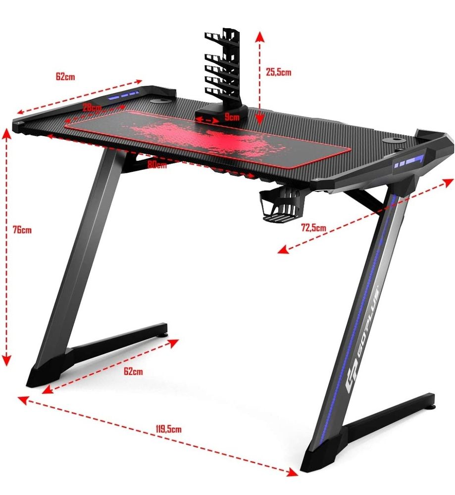 Bureau gamer avec led 100 Bondy (93)