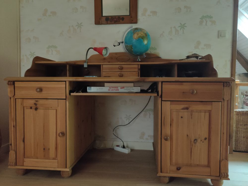 Bureau informatique en pin massif 150 Nouvoitou (35)