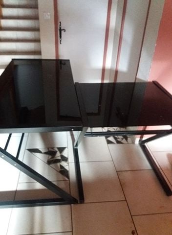 bureau m�tal et verre noir 60 Le Tholy (88)